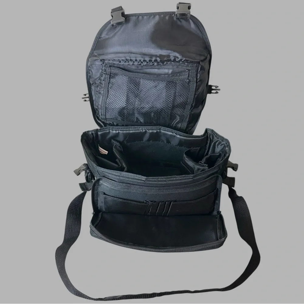 Highly Padded Camera Bag Protective Black Bag Multi Pockets Zips Universal Fit